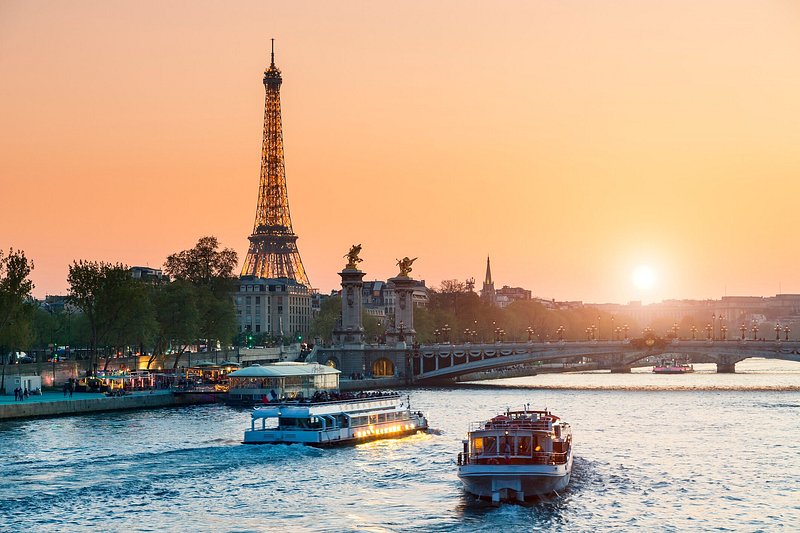 Sunset on the Seine River