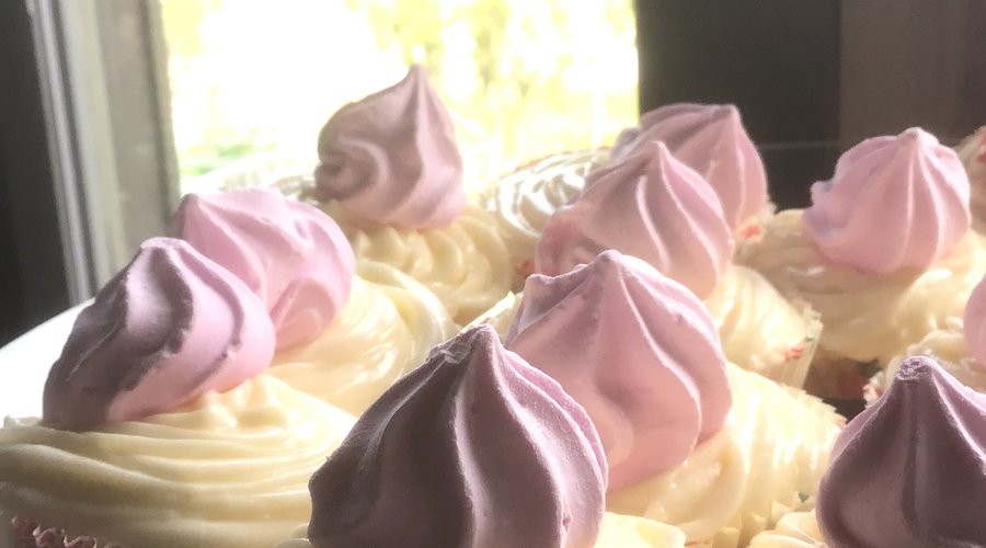 Carrot cup cake served to our guests - with coffee or tea.