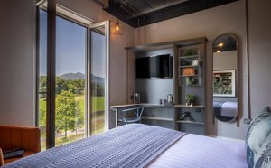 Hotel67 in Killarney, image may contain: Door, Furniture, Bed, Painting