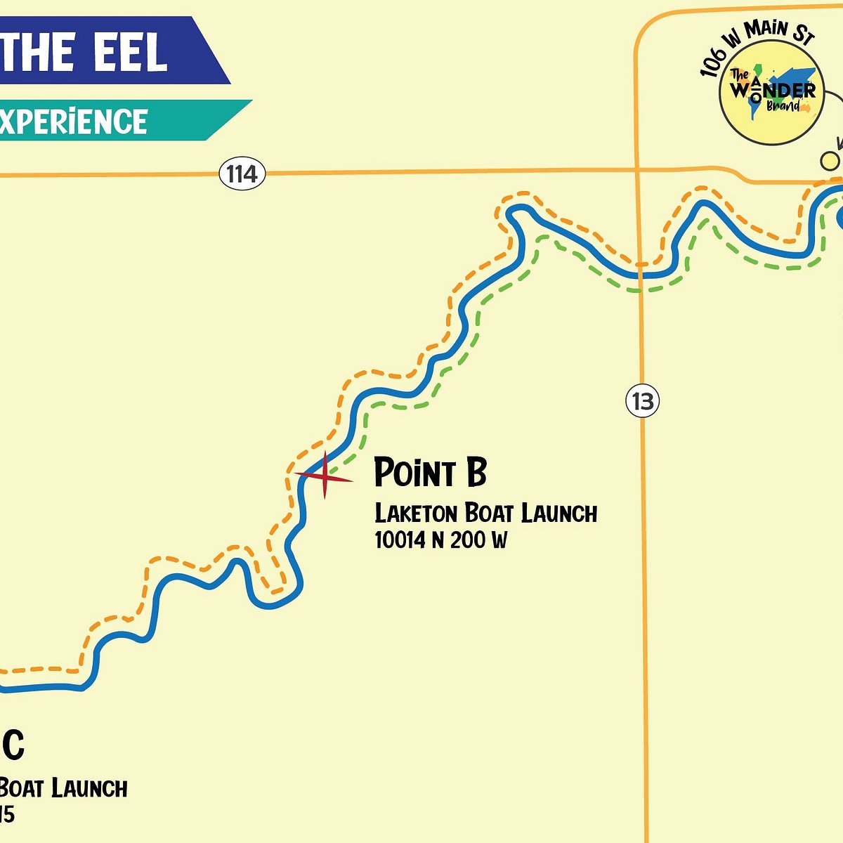Map to Spencer public access point on Eel River in Indiana. This is a place  where you can park your car and launch your canoe, kayak, or boat and go  fishing or