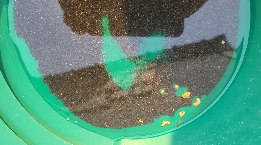 Gold found by one of the members mining next to us.