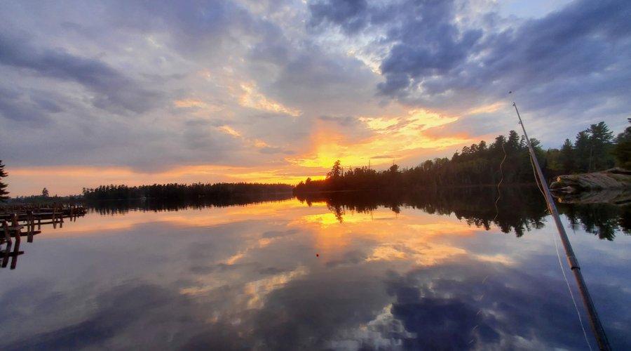 Fishing on the docks at Beaverland Camp