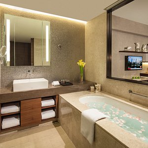 Bathroom, 1 Bedroom Deluxe, Ascott Raffles City Chengdu