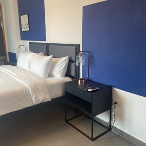 The rooms and outdoor space at the Surfing Turtle: SUPER clean, brand new, and modern.