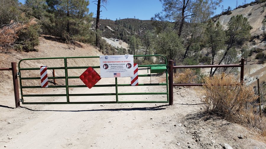 Entrance Gate Just Past Jade Mill Campground. Individual permits are required past this point.