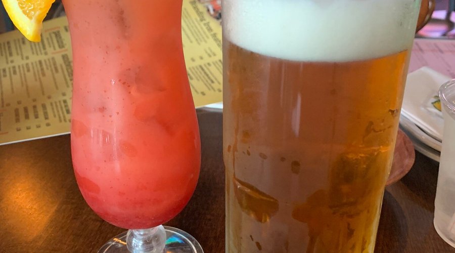 23 Oz beer and rum punch
