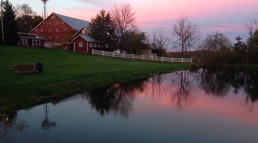 Historic Bank Barn at Sunset