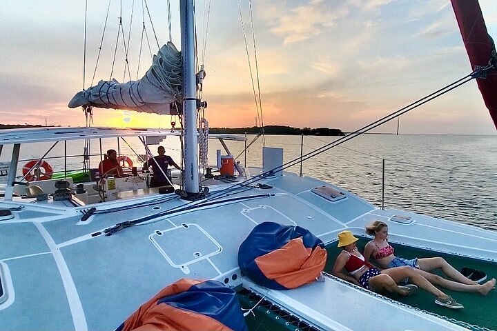 sunset catamaran sail in merritt island