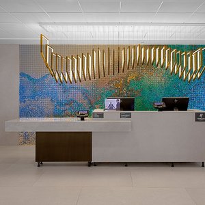 Holiday Inn Chicago – Midway Airport S in Chicago, image may contain: Indoors, Lounge, Furniture, Foyer