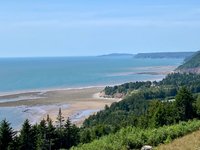 Fundo Grande Rio De Salmões Em Fundy Trail Parkway Grande Trilha