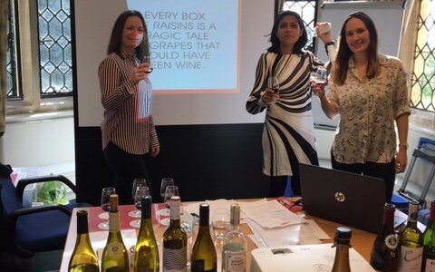 Some students on a Saturday Wine Experience