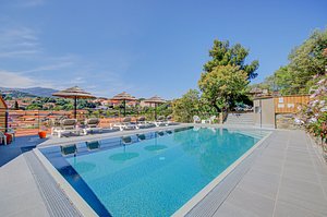 Madeloc Hotel in Collioure, image may contain: Resort, Hotel, Pool, Villa