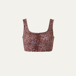 Purple print sports bra