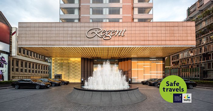 A huge Louis Vuitton bag is seen outside of Regent Hotel, Saturday