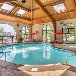 Indoor pool with hot tub