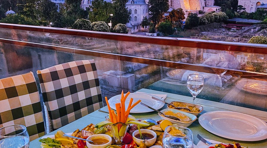 Great dinner with Hagia Sophia view...