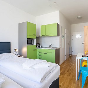 We have different apartments categories - this pictures shows a room of our category S