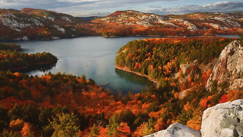 View of Killarney Provincial Park overlooking the river