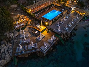 Green Beach Hotels in Kalkan, image may contain: Waterfront, Resort, Hotel, Pool