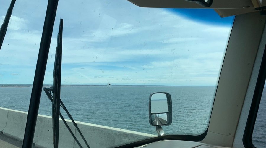 Looking south heading into pei