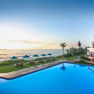 Exterior with pool and ocean views