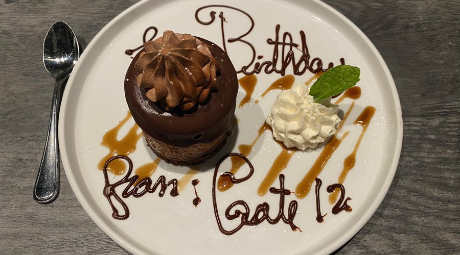 Beautifully Decorated Dessert Plate