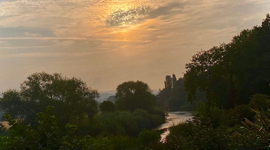 Sunrise over river