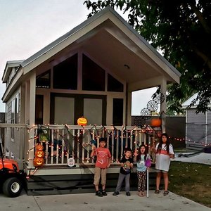 Halloween cabin decorating contest
