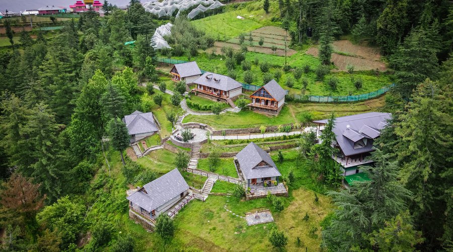 Aerial View of Resort and Surroundings 