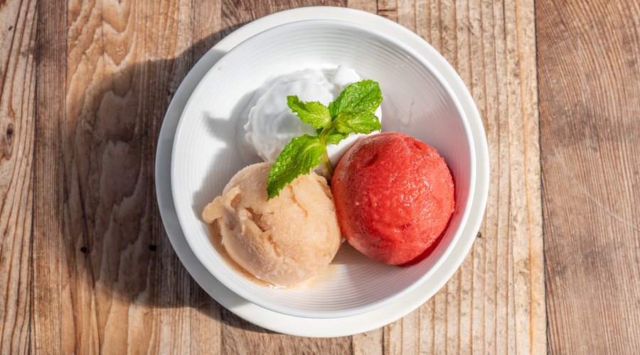 Trio of seasonal sorbets