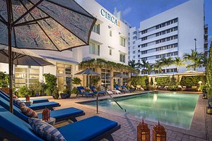 Circa 39 Hotel in Miami Beach, image may contain: Resort, Hotel, Chair, Pool
