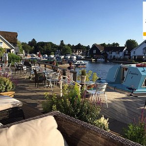 Hotel Wroxham in Wroxham, image may contain: Waterfront, Neighborhood, Person, Woman