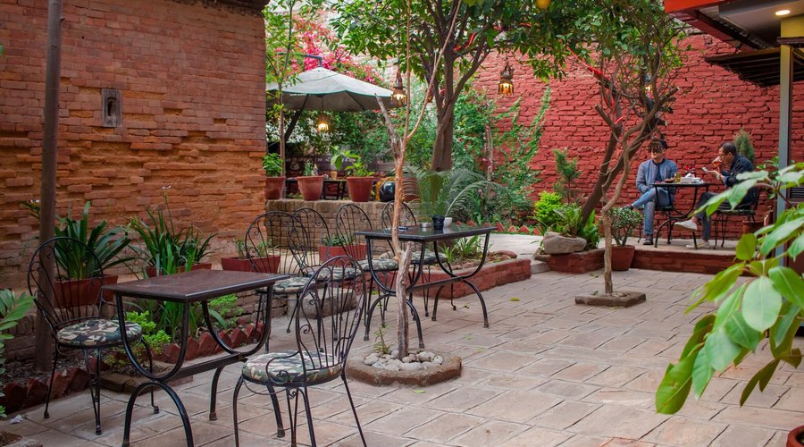 Outside seating area #coffeeinstyle #Bhaktapur