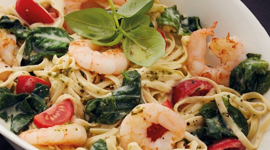 Pasta Gamberetti e Spinaci 