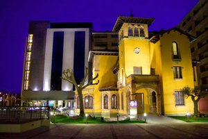 Globales Castillo de Ayud in Calatayud, image may contain: City, Clock Tower, Neighborhood, Lighting