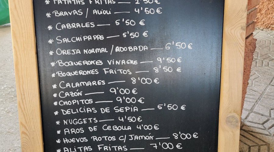 Precios y carta.