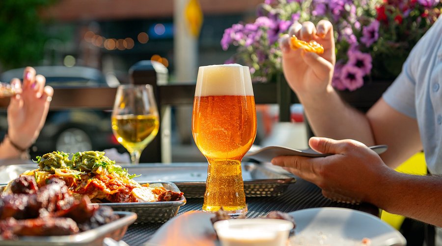 Saucy Brew Works Craft Beer on the Patio