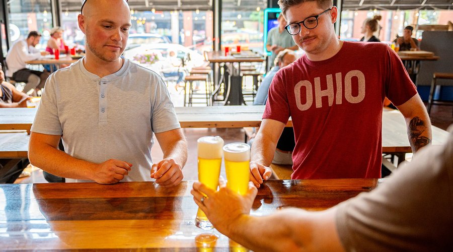 Guests at Saucy Brew Works