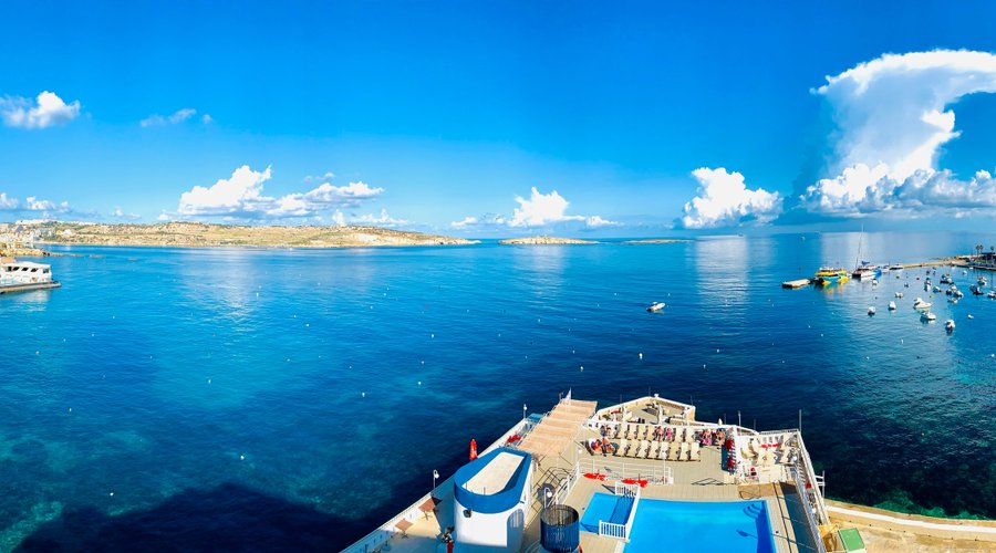 Panoramic Winter View overlooking the Harbour of St Paul's Bay 