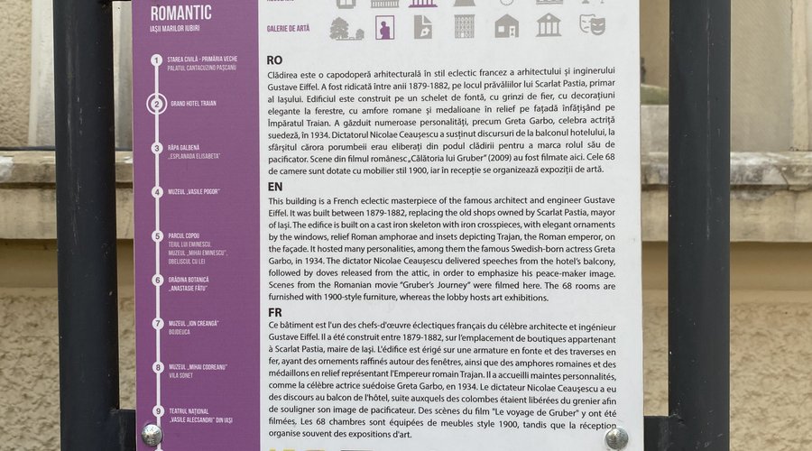 A bit of info on the Grand Hotel Traian. 