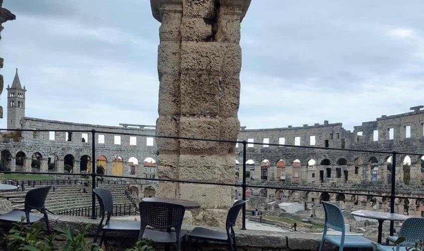 Near top of Arena.