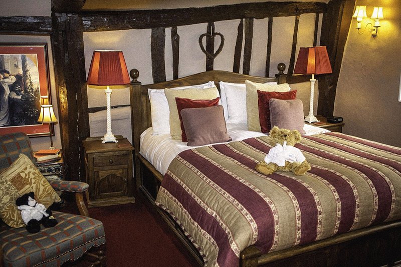 The master bedroom in the Strand House, East Sussex, UK