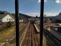 Paisagem Da Estação Ferroviária De Hida-Furukawa, No Japão a