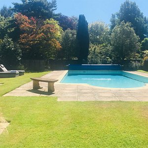 Large heated swimming pool for guests to use. Open from May to September