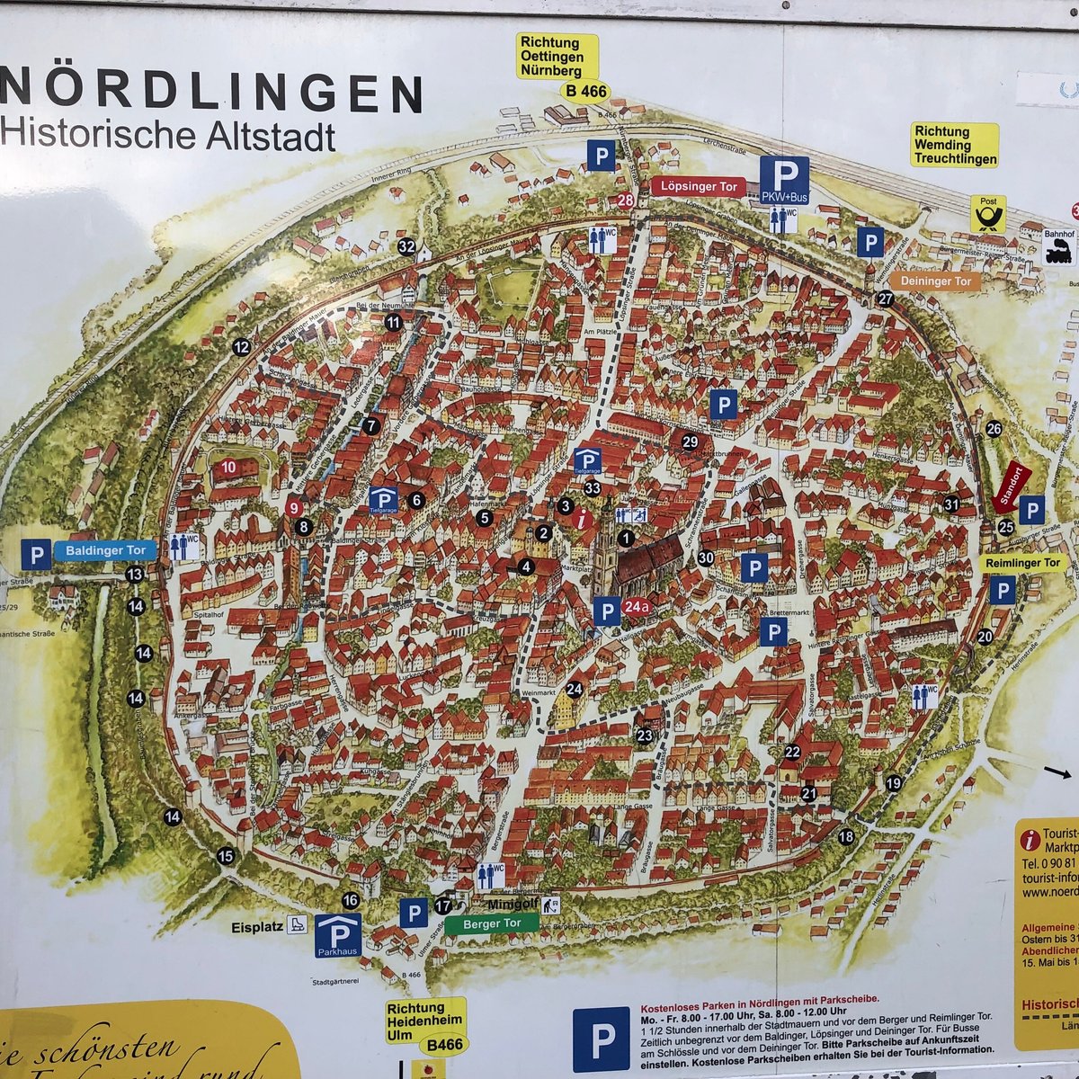TouristInformation der Stadt Noerdlingen (Nördlingen, Tyskland