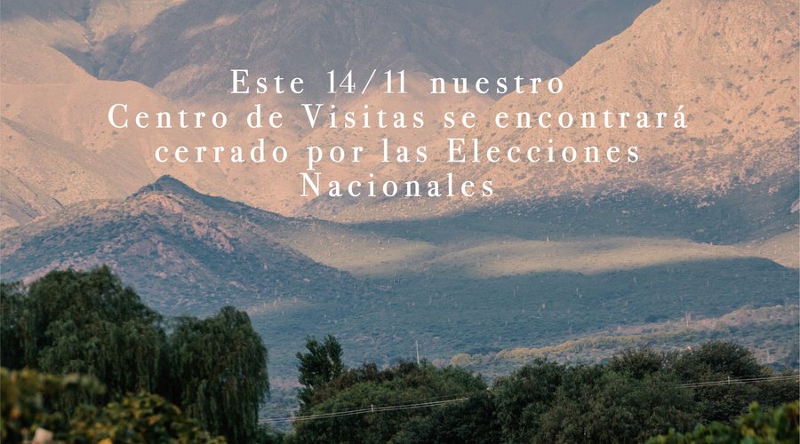 Este 14/11 nuestro Centro de Visitas se encontrará cerrado Elecciones Nacionales.