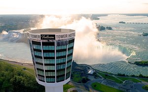 The Tower Hotel in Niagara Falls, image may contain: Outdoors, Nature, City