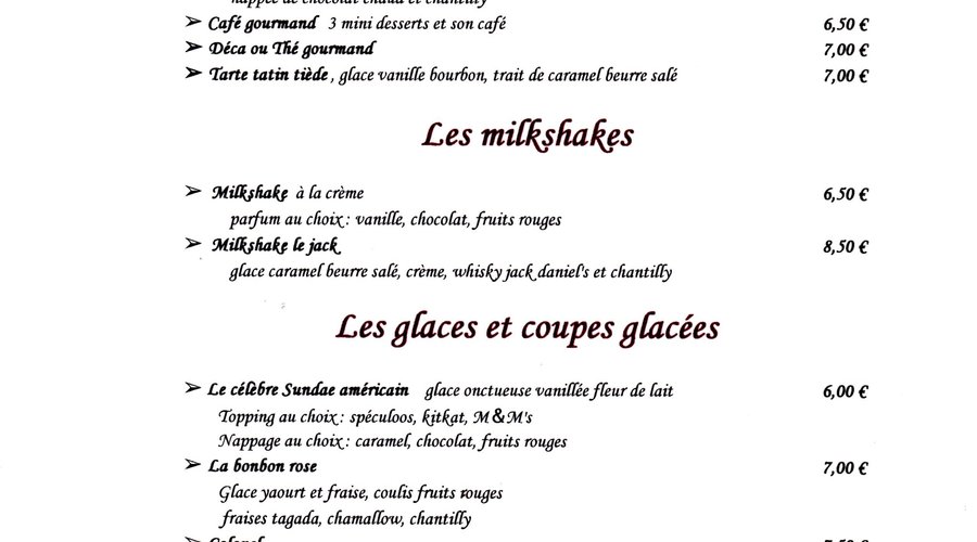 nos desserts
