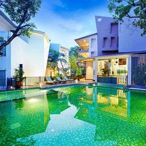 Amoravida By 7 Apple Resorts in Dargalim, image may contain: Villa, Hotel, Resort, Pool
