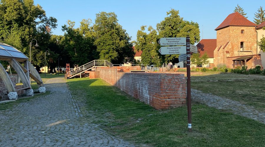 Inside the courtyard. 